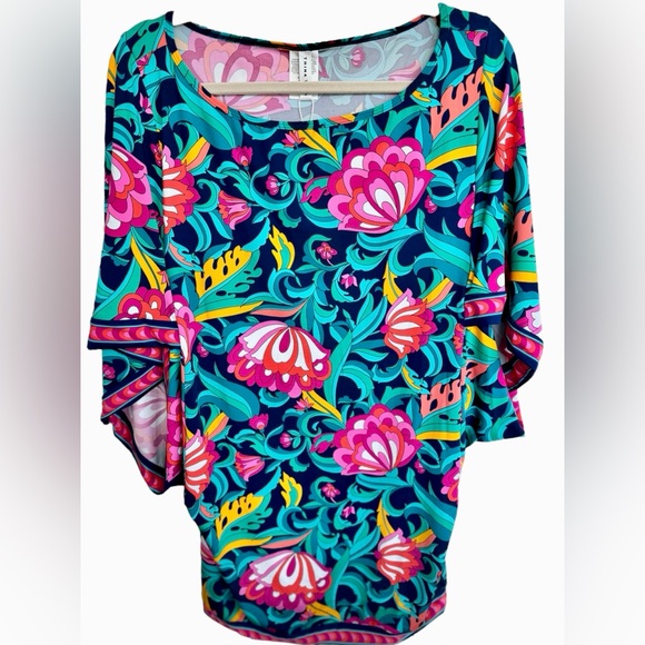 Trina Turk India Garden Tunic Bathing Suit Cover Up Women - Picture 2 of 9